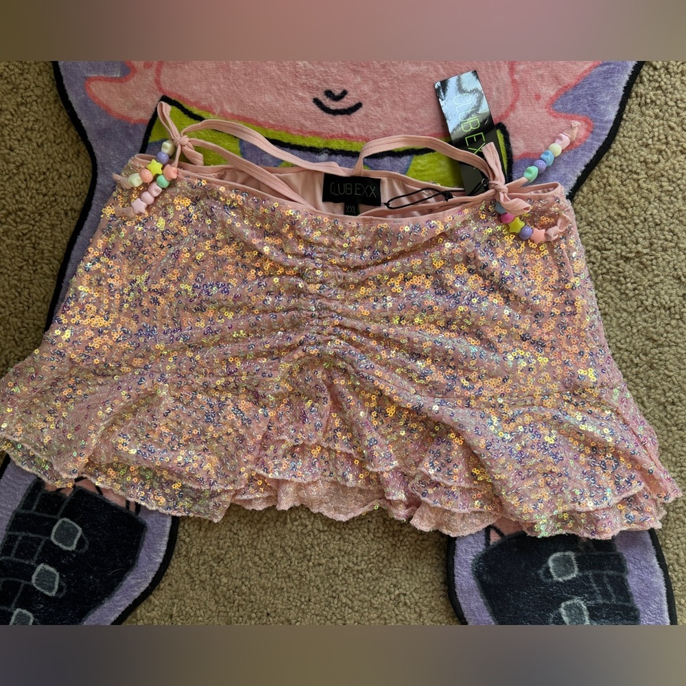 Dolls Kill Messing With Magic Mini Skirt XXL